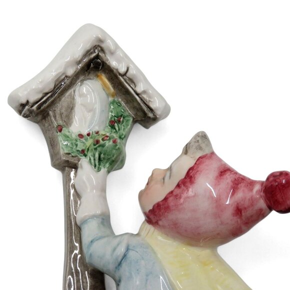 FONTANINI Child and Bird Country Farm Scene #541 Italy Vintage 9" Tall Figurine - Picture 6 of 11